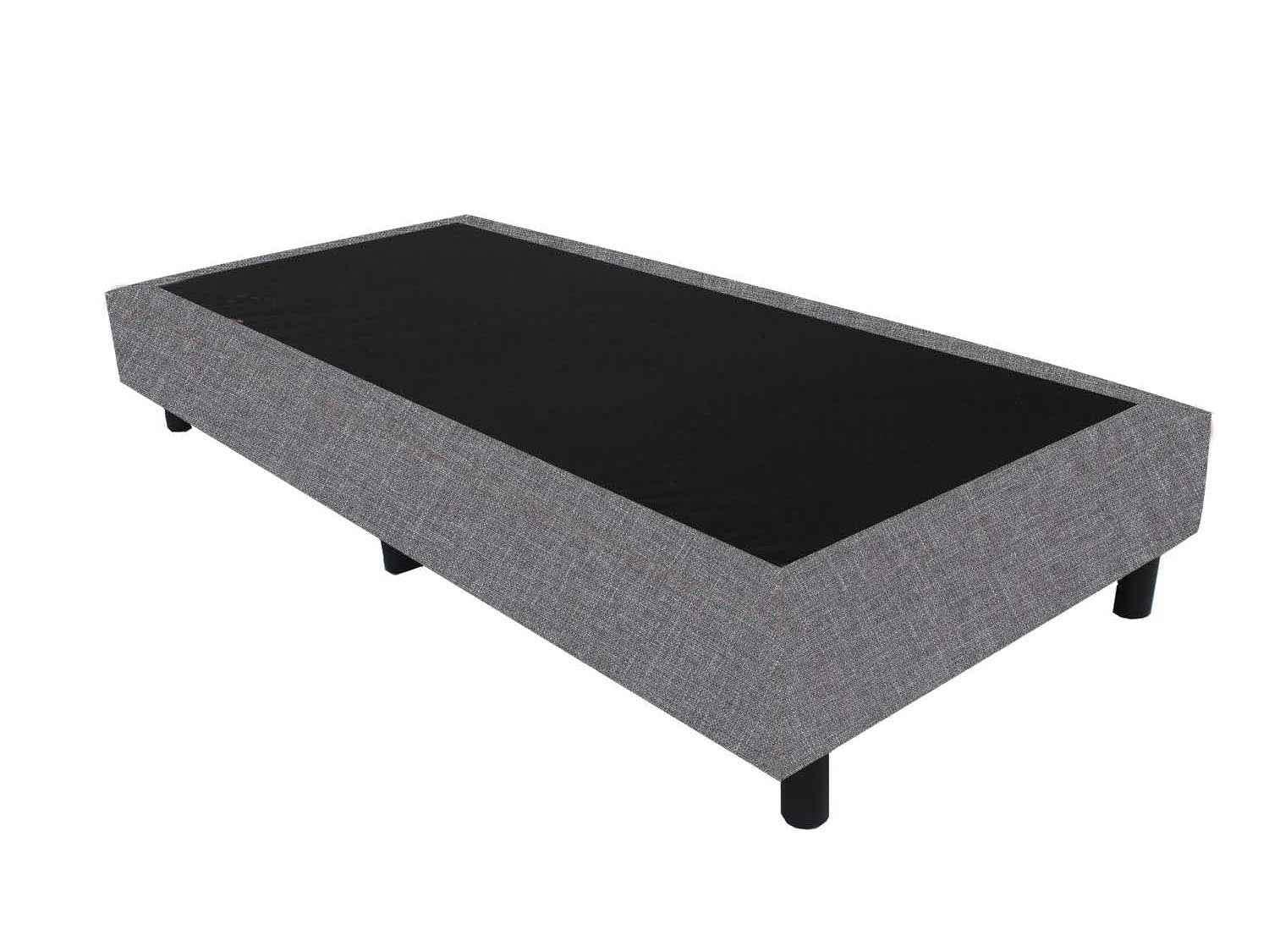 Budget Boxspring 1-Persoons – Linnenlook Grijs Zonder Matras